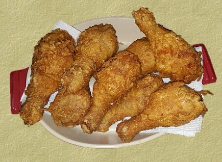 Light Batter Fried Chicken Drumsticks