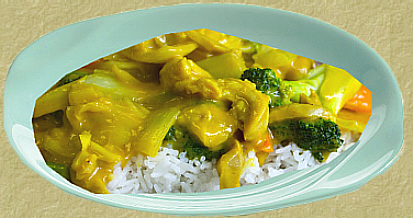 Mild Chicken Curry with Basmati Rice